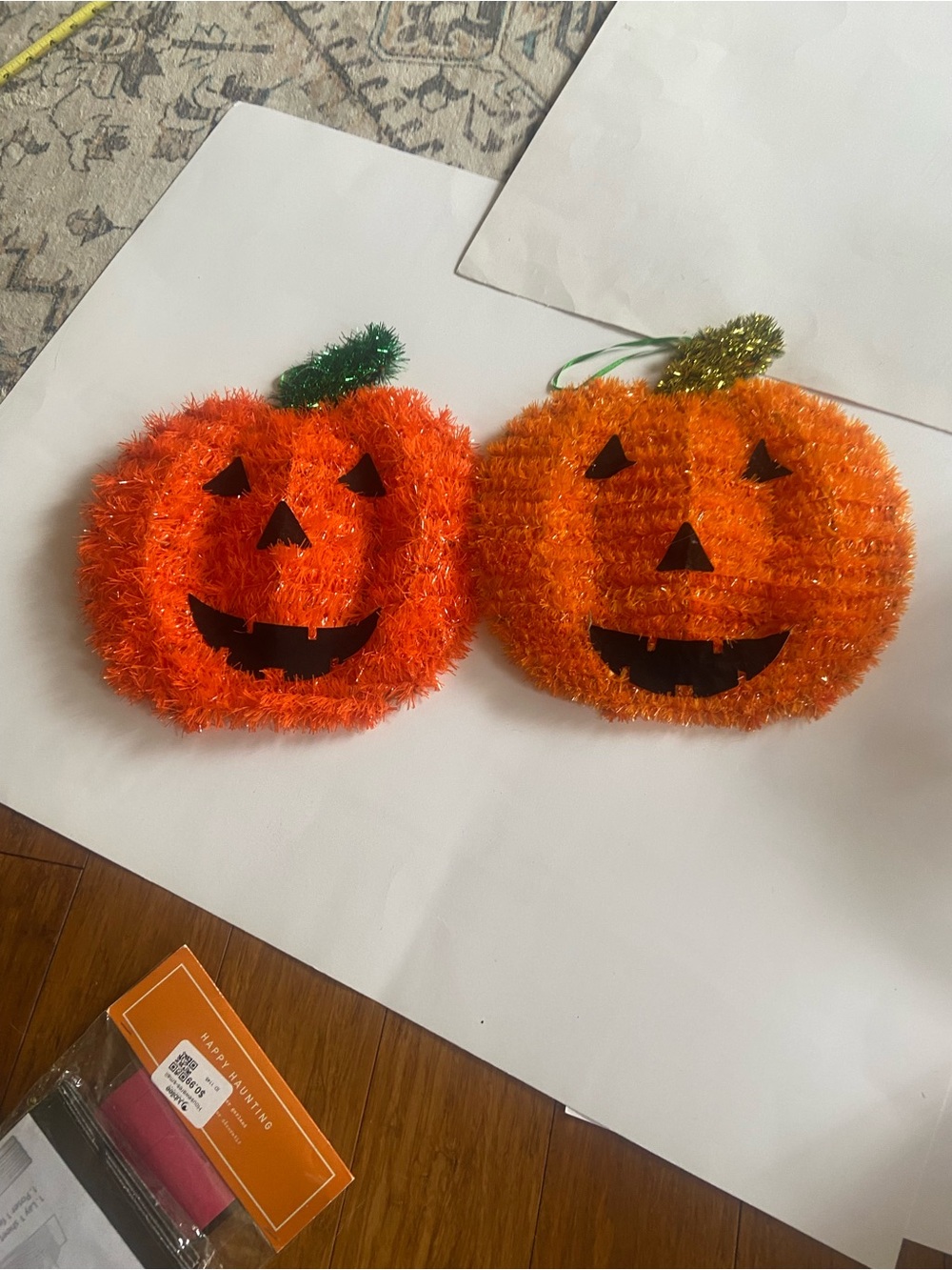 2-Halloween Pumpkin Plastic Glo Molds for Decorating